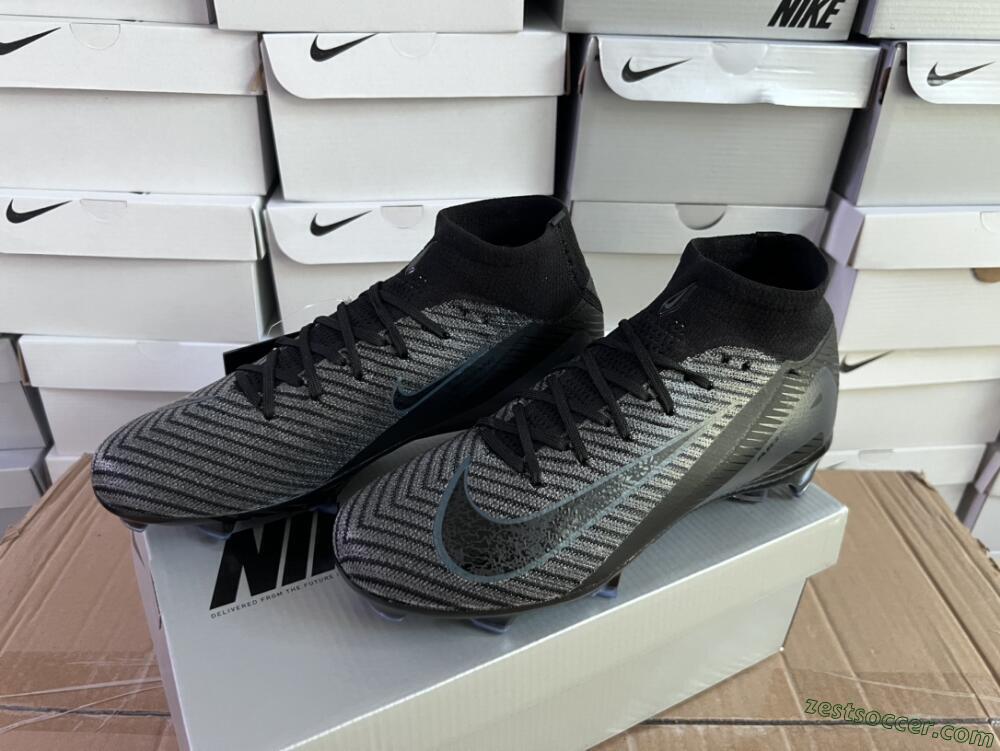 Nike Air Zoom Mercurial Superfly 10 Elite FG High-Tops Soccer Cleats - Black/Jade/Blue