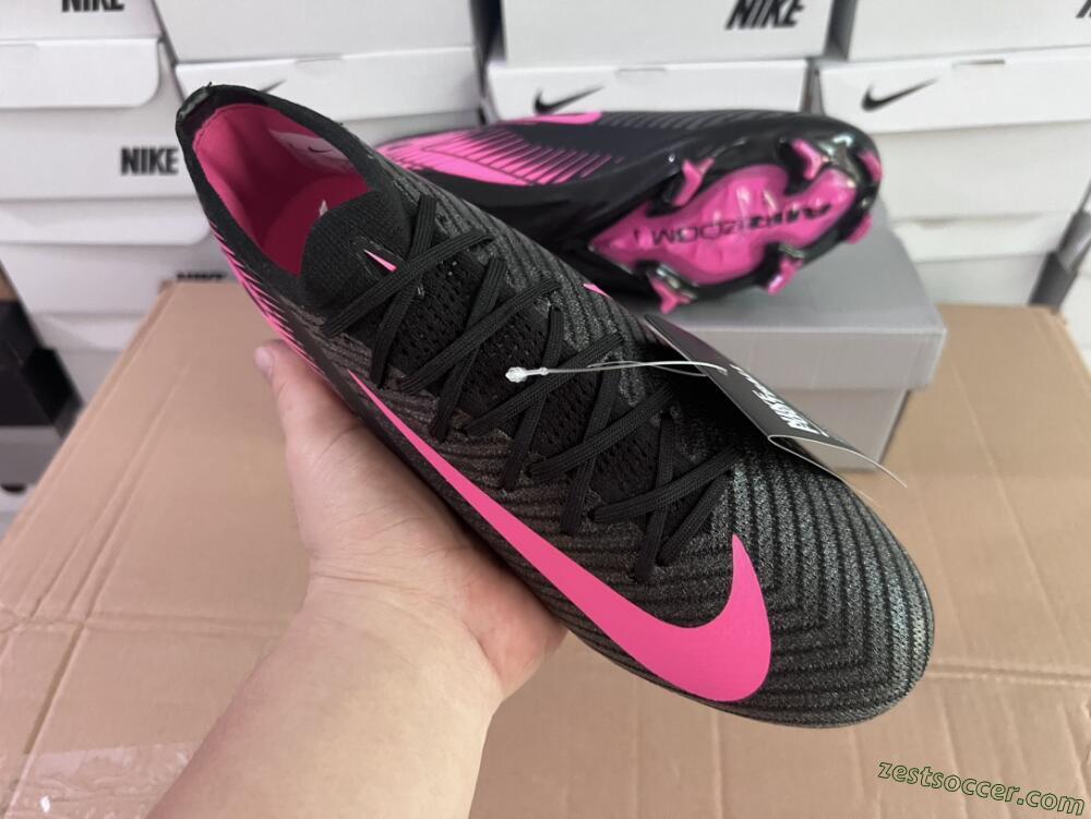 Nike Air Zoom Mercurial Vapor 16 Elite FG Low-Tops Soccer Cleats - Black/Pink