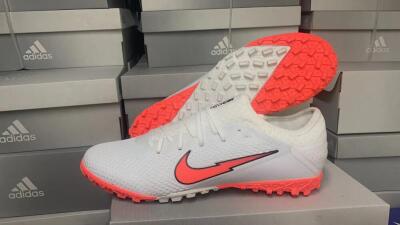 Nike Mercurial Vapor 13 Pro TF Low-Tops Soccer Shoes - White/Red