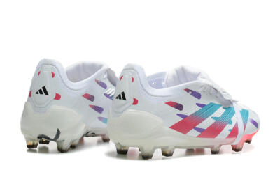 Adidas Predator Elite Foldover Tongue FG Low-Tops Soccer Cleats - White/Blue/Purple/Red