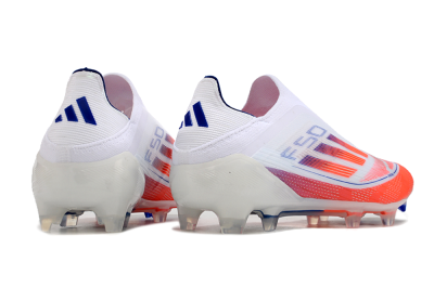 Adidas F50 Elite Laceless FG Low-Tops Soccer Cleats - White/Red/Blue