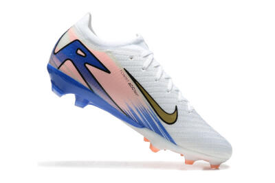 Nike Air Zoom Mercurial Vapor 16 Elite FG Low-Tops Soccer Cleats - White/Gold/Pink/Blue