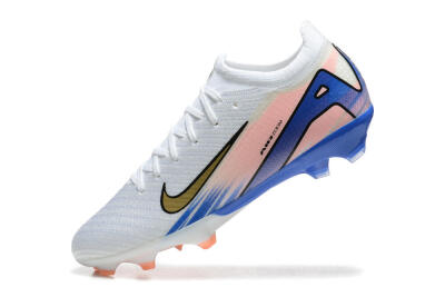 Nike Air Zoom Mercurial Vapor 16 Elite FG Low-Tops Soccer Cleats - White/Gold/Pink/Blue