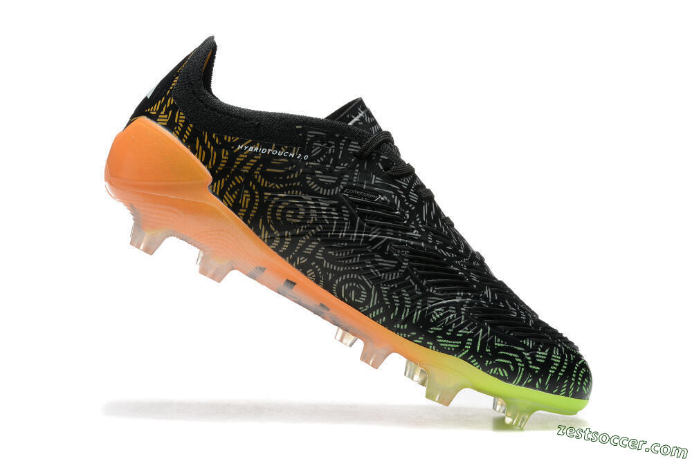 Adidas Predator 24 Elite FG Low-Tops Soccer Cleats - Black/White/Yellow/Orange 4