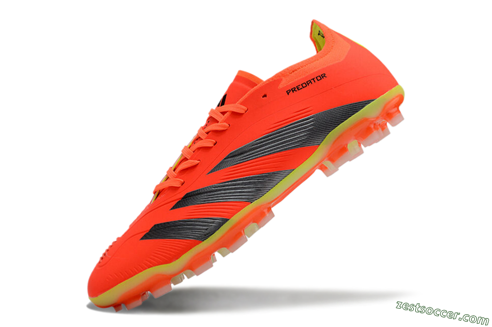 Adidas Predator 24 Elite AG Low-Tops Soccer Cleats - Red/Silver/Yellow 5
