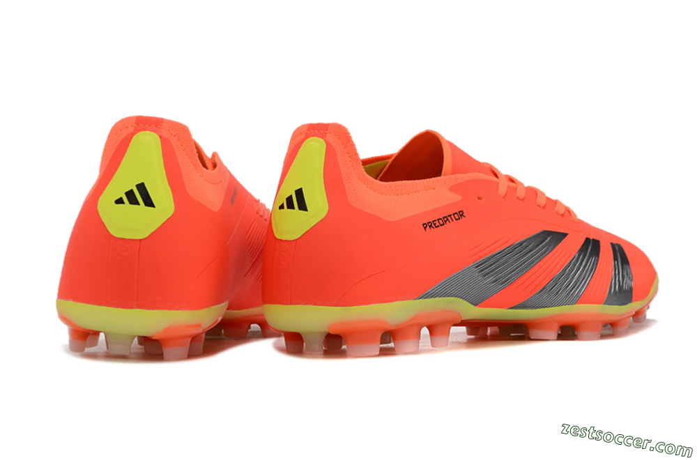 Adidas Predator 24 Elite AG Low-Tops Soccer Cleats - Red/Silver/Yellow 6