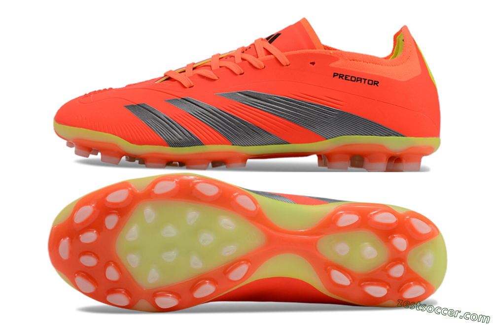 Adidas Predator 24 Elite AG Low-Tops Soccer Cleats - Red/Silver/Yellow 1