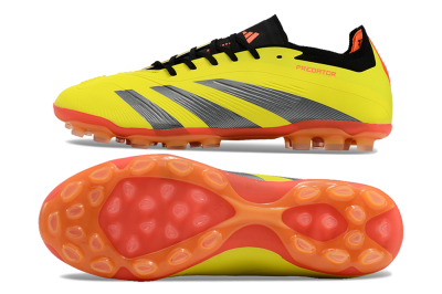Adidas Predator 24 Elite AG Low-Tops Soccer Cleats - Yellow/Silver/Red