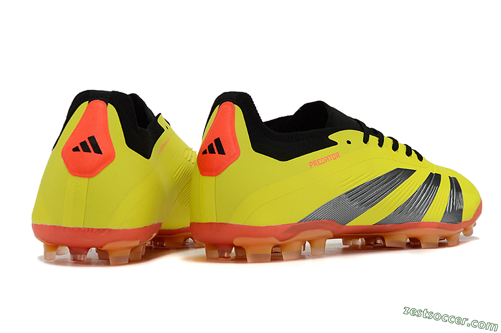 Adidas Predator 24 Elite AG Low-Tops Soccer Cleats - Yellow/Silver/Red 6