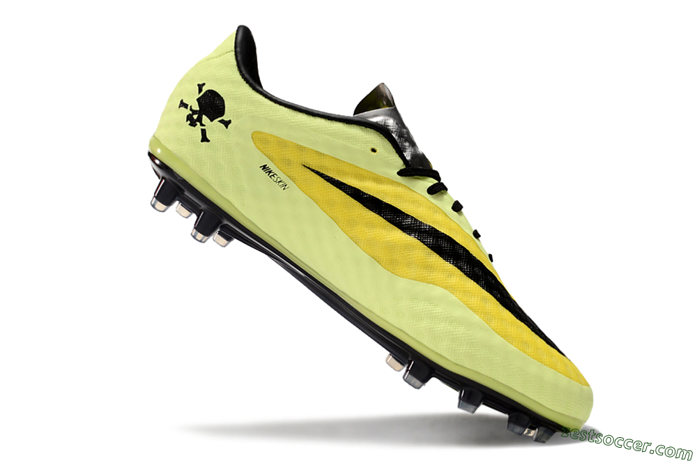 Nike Hypervenom Phantom FG Low-Tops Soccer Cleats - Yellow/Black/Silver 4