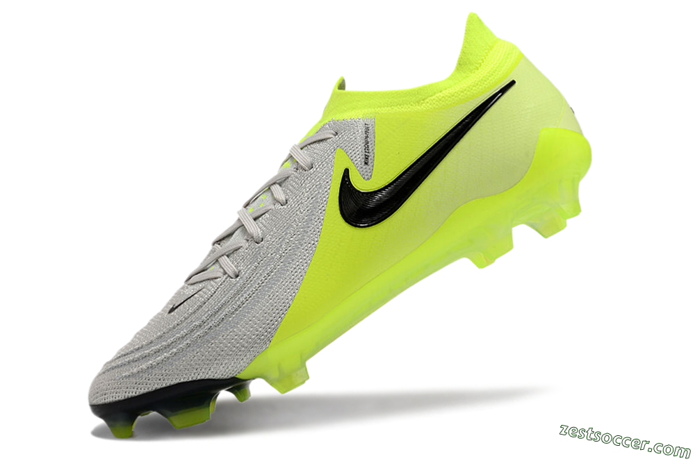 Nike Phantom GX Elite FG Low-Tops Soccer Cleats - Grey/Yellow/Black 5