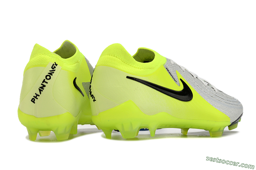 Nike Phantom GX Elite FG Low-Tops Soccer Cleats - Grey/Yellow/Black 6