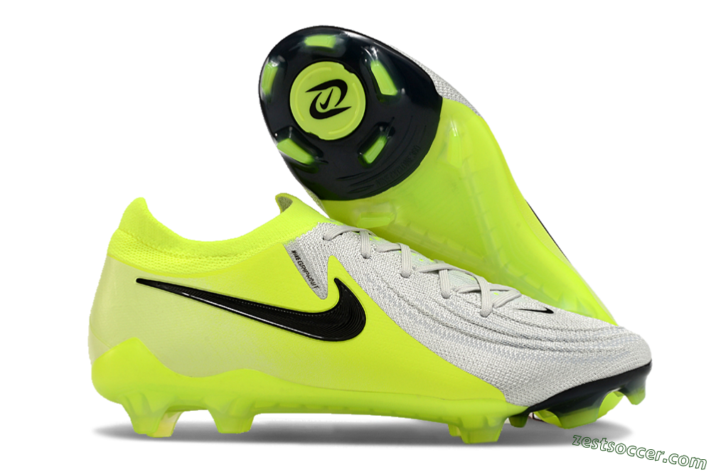 Nike Phantom GX Elite FG Low-Tops Soccer Cleats - Grey/Yellow/Black 0