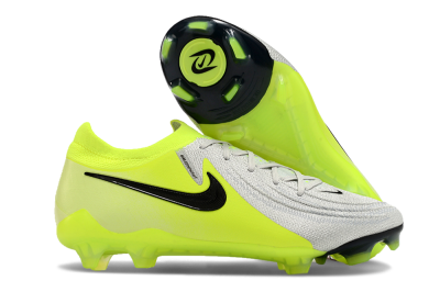 Nike Phantom GX Elite FG Low-Tops Soccer Cleats - Grey/Yellow/Black