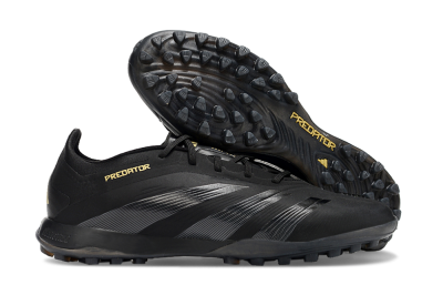 Adidas Predator 24 Elite TF Low-Tops Soccer Shoes - Black/Silver/Yellow