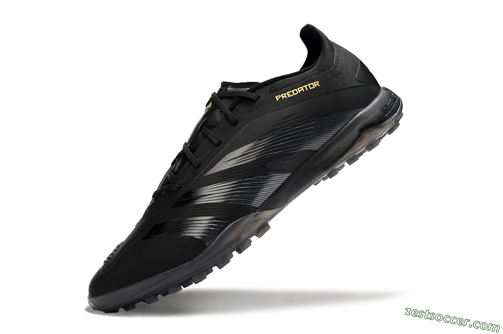 Adidas Predator 24 Elite TF Low-Tops Soccer Shoes - Black/Silver/Yellow 5