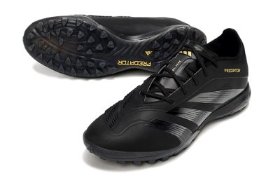 Adidas Predator 24 Elite TF Low-Tops Soccer Shoes - Black/Silver/Yellow