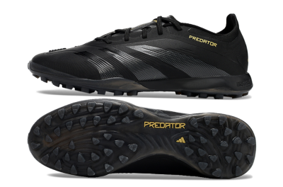 Adidas Predator 24 Elite TF Low-Tops Soccer Shoes - Black/Silver/Yellow
