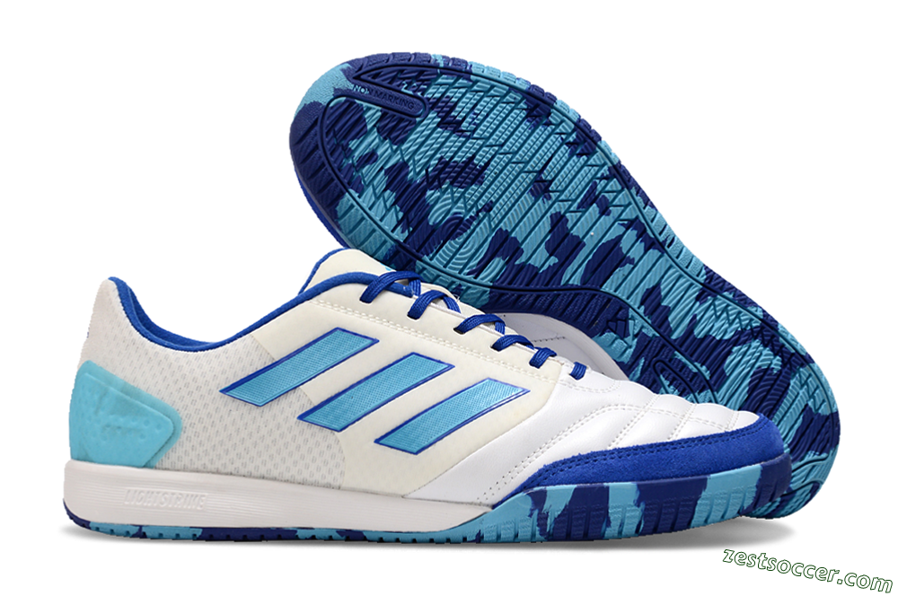 Adidas Top Sala Competition IC Low-Tops Soccer Shoes - White/Blue/Beige 0