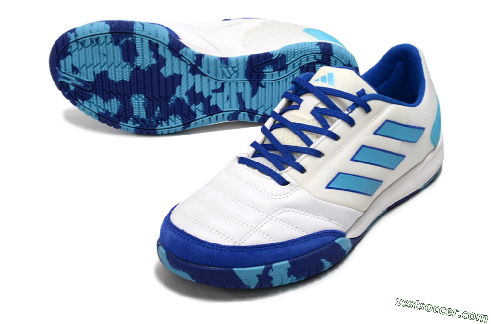 Adidas Top Sala Competition IC Low-Tops Soccer Shoes - White/Blue/Beige 3