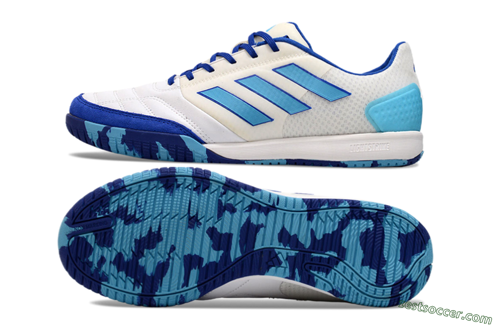 Adidas Top Sala Competition IC Low-Tops Soccer Shoes - White/Blue/Beige 1