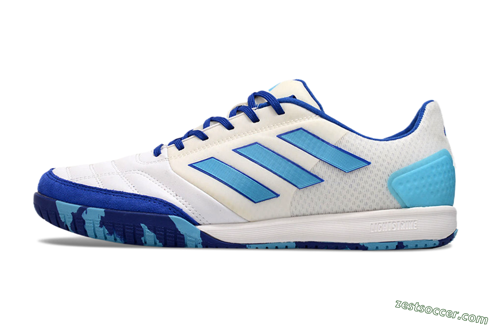 Adidas Top Sala Competition IC Low-Tops Soccer Shoes - White/Blue/Beige 2