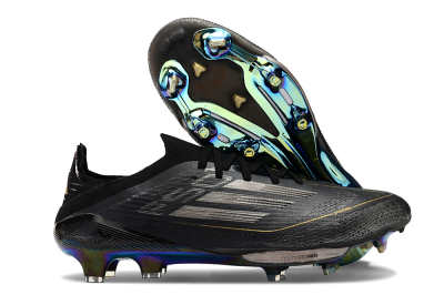 Adidas F50+ Lightstrike Pro FG Low-Tops Soccer Cleats - Core Black/Iron Metallic/Gold Metallic