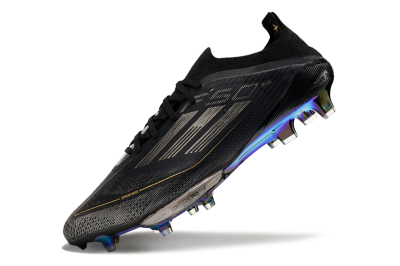 Adidas F50+ Lightstrike Pro FG Low-Tops Soccer Cleats - Core Black/Iron Metallic/Gold Metallic