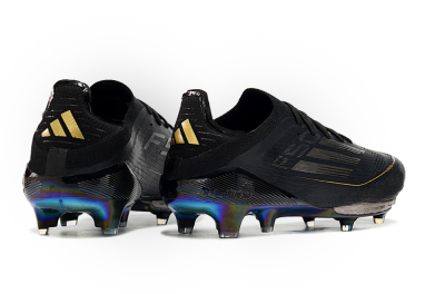Adidas F50+ Lightstrike Pro FG Low-Tops Soccer Cleats - Core Black/Iron Metallic/Gold Metallic