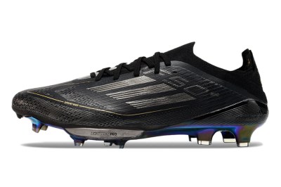Adidas F50+ Lightstrike Pro FG Low-Tops Soccer Cleats - Core Black/Iron Metallic/Gold Metallic