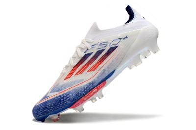 Adidas F50+ Lightstrike Pro FG Low-Tops Soccer Cleats - Cloud White/Solar Red/Lucid Blue