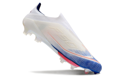 Adidas F50+ Lightstrike Pro Laceless FG Low-Tops Soccer Cleats - Cloud White/Solar Red/Lucid Blue