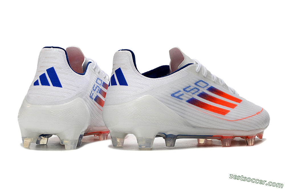 Adidas F50 Elite FG Low-Tops Soccer Cleats - White/Red/Blue 6