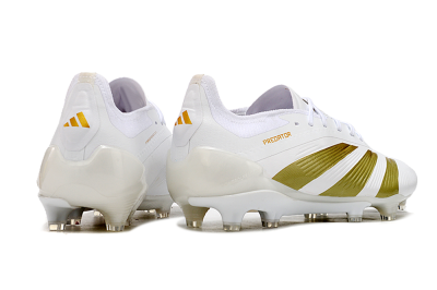 Adidas Predator Elite 24 FG Low-Tops Soccer Cleats - Beige/White/Gold