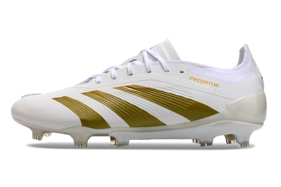 Adidas Predator Elite 24 FG Low-Tops Soccer Cleats - Beige/White/Gold