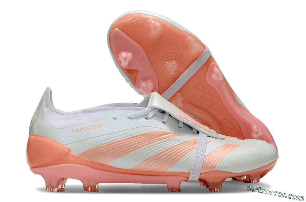 Adidas Predator Elite Foldover Tongue FG Low-Tops Soccer Cleats - Beige/white/Orange 0