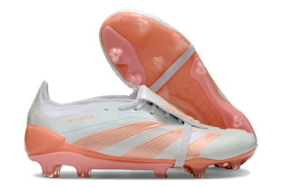 Adidas Predator Elite Foldover Tongue FG Low-Tops Soccer Cleats - Beige/white/Orange