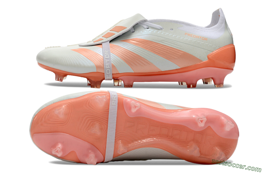 Adidas Predator Elite Foldover Tongue FG Low-Tops Soccer Cleats - Beige/white/Orange 1
