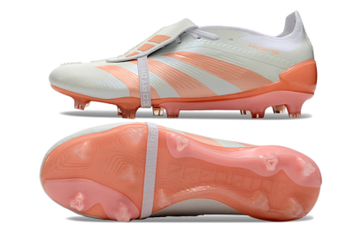 Adidas Predator Elite Foldover Tongue FG Low-Tops Soccer Cleats - Beige/white/Orange