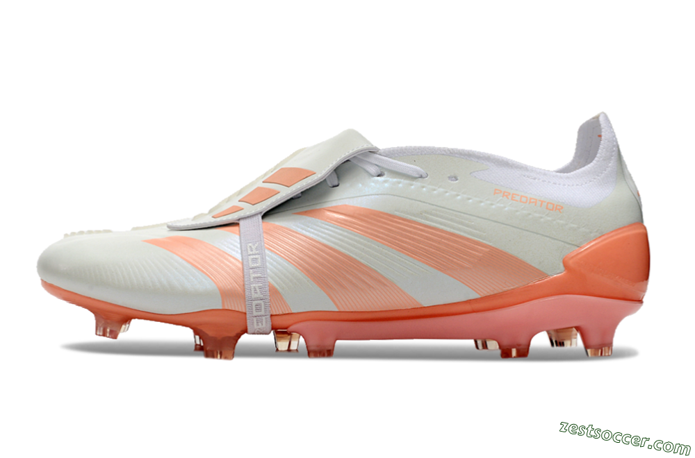 Adidas Predator Elite Foldover Tongue FG Low-Tops Soccer Cleats - Beige/white/Orange 2