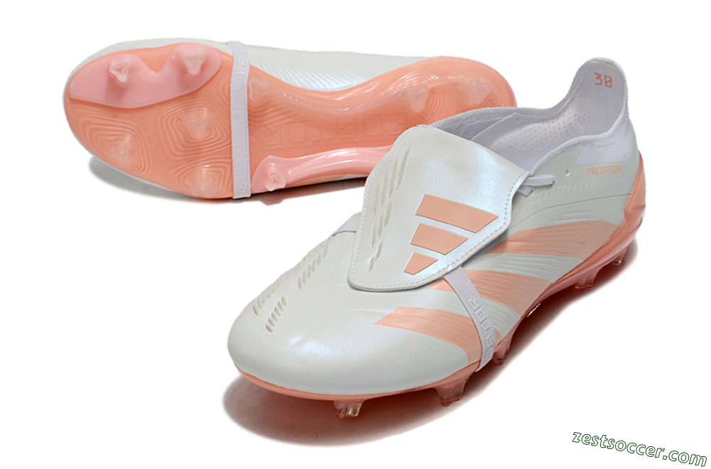 Adidas Predator Elite Foldover Tongue FG Low-Tops Soccer Cleats - Beige/white/Orange 3