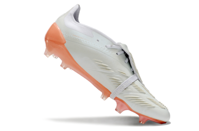 Adidas Predator Elite Foldover Tongue FG Low-Tops Soccer Cleats - Beige/white/Orange