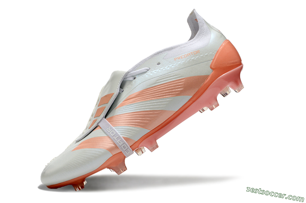 Adidas Predator Elite Foldover Tongue FG Low-Tops Soccer Cleats - Beige/white/Orange 5