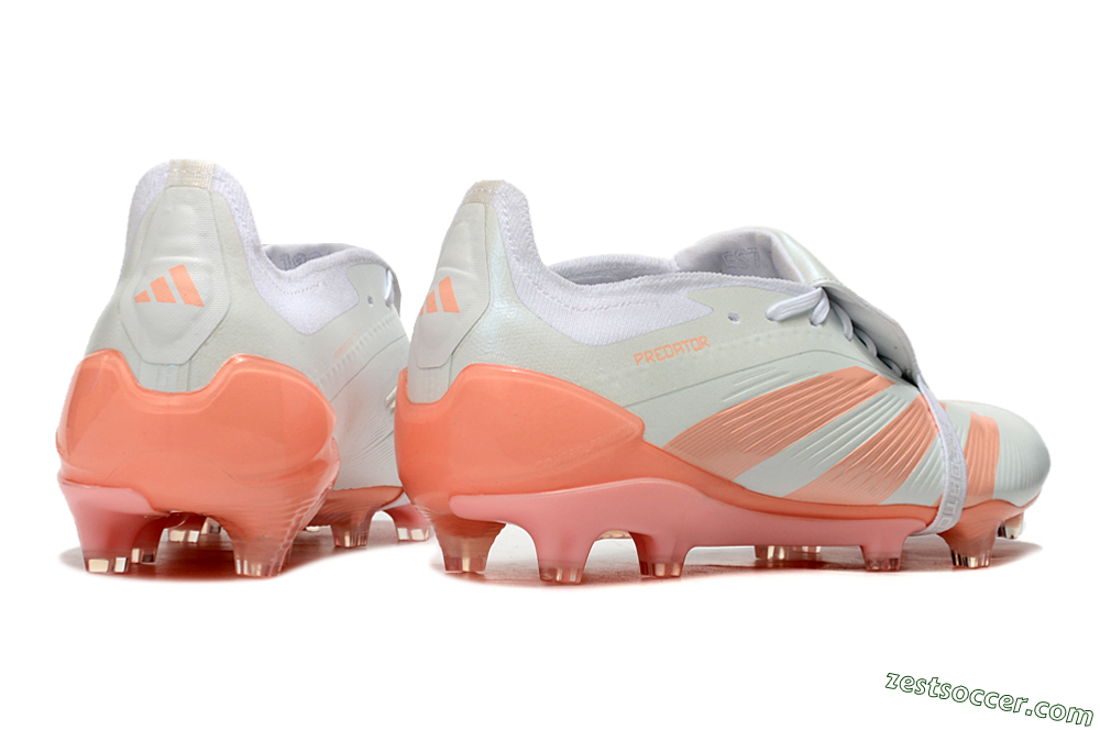 Adidas Predator Elite Foldover Tongue FG Low-Tops Soccer Cleats - Beige/white/Orange 6