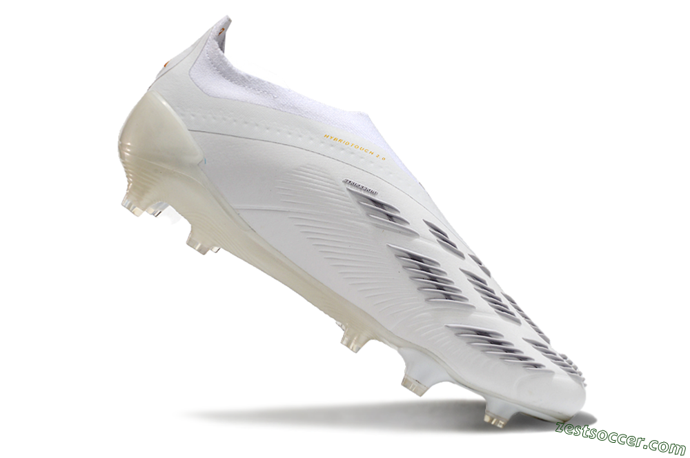 Adidas Predator Elite Laceless FG Low-Tops Soccer Cleats - Beige/White/Gold 4