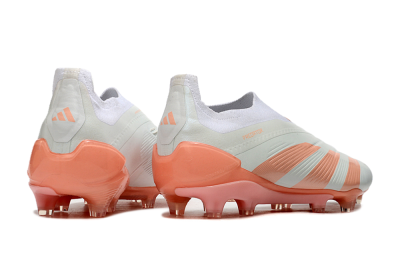 Adidas Predator Elite Laceless FG Low-Tops Soccer Cleats - Beige/white/Orange