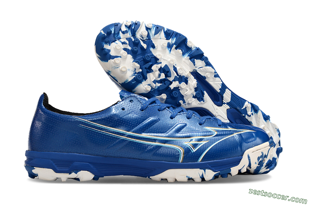 Mizuno Monarcida Alpha TF Low-Tops Soccer Shoes - Blue/White/Yellow 0