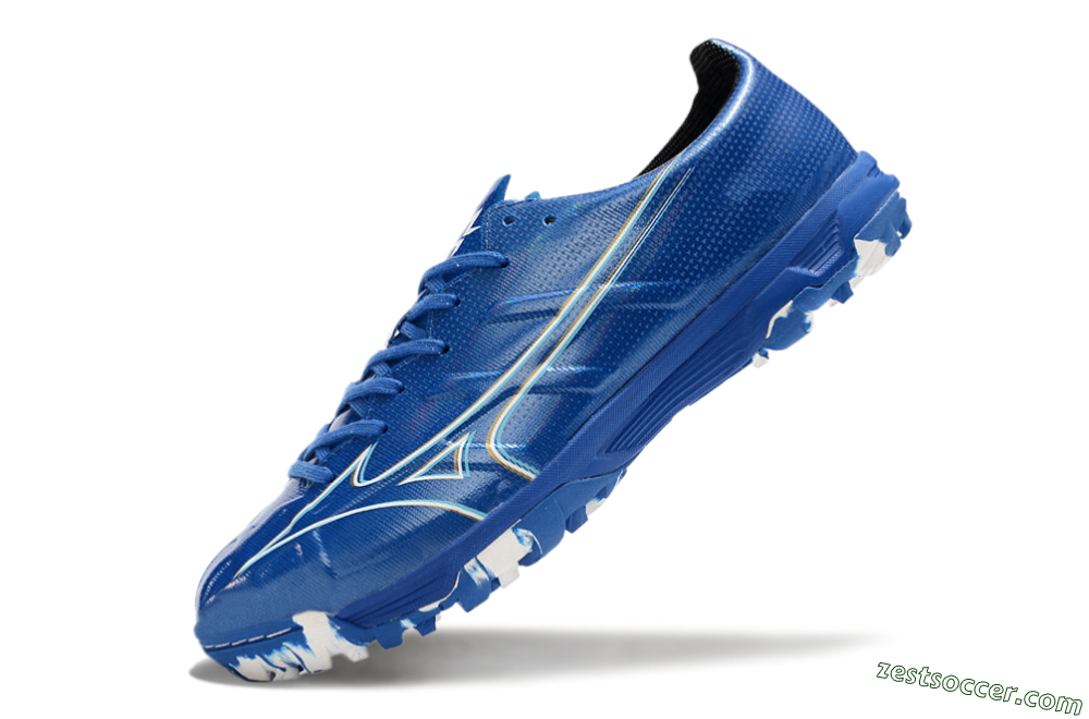 Mizuno Monarcida Alpha TF Low-Tops Soccer Shoes - Blue/White/Yellow 5
