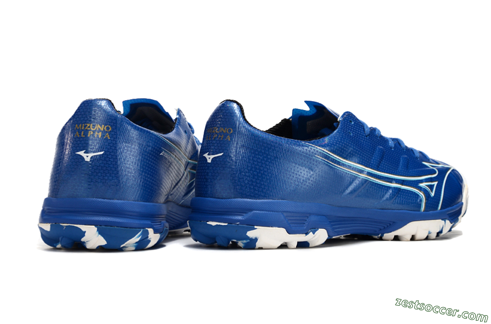 Mizuno Monarcida Alpha TF Low-Tops Soccer Shoes - Blue/White/Yellow 6