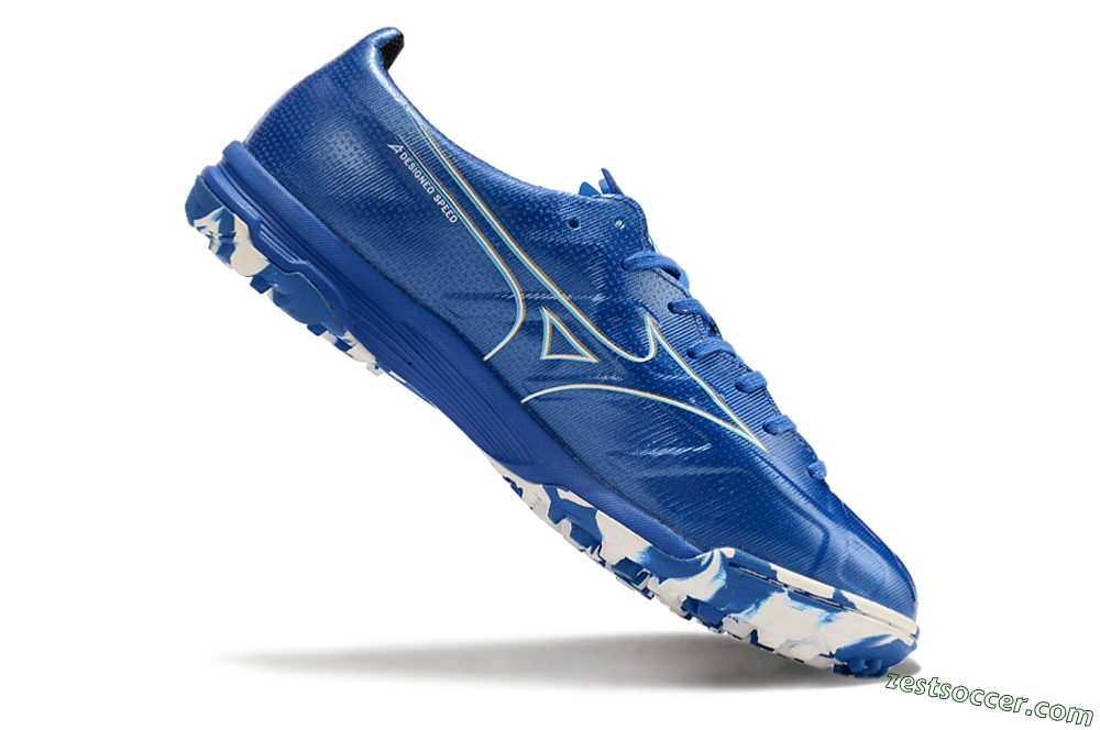 Mizuno Monarcida Alpha TF Low-Tops Soccer Shoes - Blue/White/Yellow 4